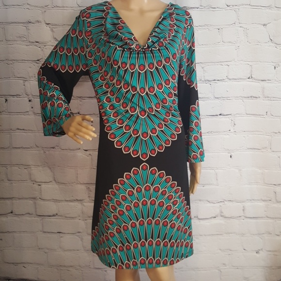 INC International Concepts Dresses & Skirts - International Concepts Black & Turqouise Dress